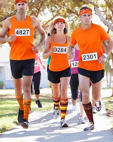 18 Pcs Turkey Trot Costume Set Thanksgiving Sports Headbands Fall Turkey Running Socks Holiday Running Breathable Socks Non Slip Headbands for Men Women Fitness Cycling in Saudi Arabia