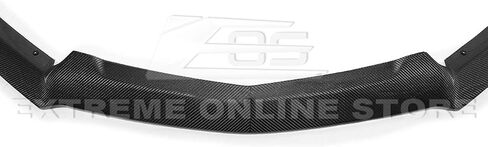 استبدال لموديلات كاديلاك CTS 2014-2019 | EOS Carbon Package Style المصد الأمامي الشفة السفلية الفاصل مع التنانير الجانبية ملحقات لوحة الروك (الألياف الزجاجية - أسود تمهيدي) in Saudi Arabia
