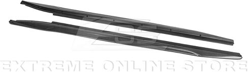 استبدال لموديلات كاديلاك CTS 2014-2019 | EOS Carbon Package Style المصد الأمامي الشفة السفلية الفاصل مع التنانير الجانبية ملحقات لوحة الروك (الألياف الزجاجية - أسود تمهيدي) in Saudi Arabia