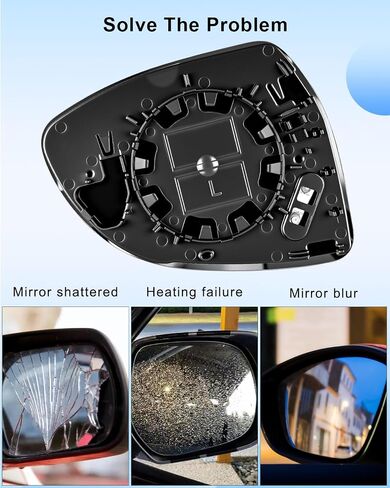 Right Passenger Side Heated Mirror Fit for BMW X3 G01 F25 X4 G02 X5 G05 F15 X6 G06 F16 X7 G07 2014-2024, Mirror Glass With Backing Plate in Saudi Arabia