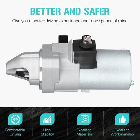 17844N New Starter for Honda CR-V CRV 2.4 2.4L 2002 2003 2004 2005 2006, Replaces for 31200-PPA-505, 31200-PPA-A02 31200-PPA-A03 PPA3M, 91-26-2070 2-2837-MT, 410-54104R in Saudi Arabia