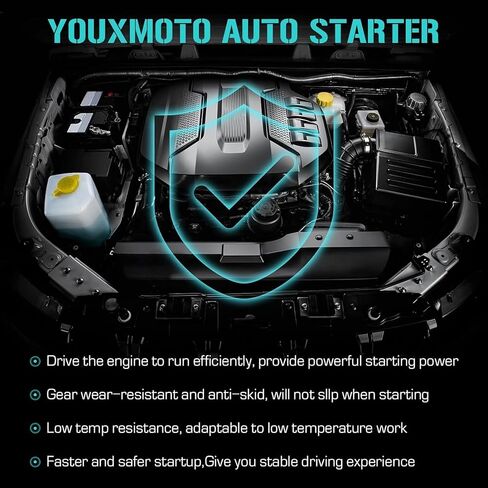 17844N New Starter for Honda CR-V CRV 2.4 2.4L 2002 2003 2004 2005 2006, Replaces for 31200-PPA-505, 31200-PPA-A02 31200-PPA-A03 PPA3M, 91-26-2070 2-2837-MT, 410-54104R in Saudi Arabia