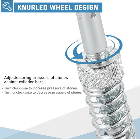 ATPEAM 2-Piece Engine Cylinder Hone Adjustable Deglazer Adjustable 1-1/4" to 3-1/2" and 3/4" to 2-1/2" Diameter with Extra 6-Piece 220 Grit Stones in Kuwait