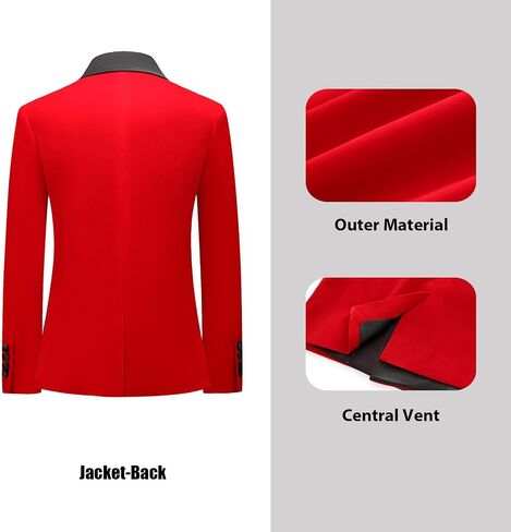 Rogers & Morris Boys Velvet Tuxedo Double Breasted Suit Formal Outfits Slim Fit Kids 3 Piece Suit Set Peak Lapel in Kuwait