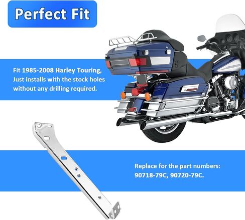 Wsays Saddlebag Rail Support Bracket Left and Right Side Compatible with Harley Touring Street Electra Road Glide Road King FLHT FLHR FLTR FLHX 1985-2008 in Saudi Arabia