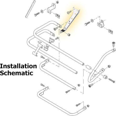 Wsays Saddlebag Rail Support Bracket Left and Right Side Compatible with Harley Touring Street Electra Road Glide Road King FLHT FLHR FLTR FLHX 1985-2008 in Saudi Arabia