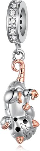 Possum Gifts 925 Sterling Silver Opossum Stuffed Animal Animal Charms Possum Stickers for Women Opossum Lover in Saudi Arabia