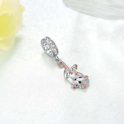 Possum Gifts 925 Sterling Silver Opossum Stuffed Animal Animal Charms Possum Stickers for Women Opossum Lover in Saudi Arabia
