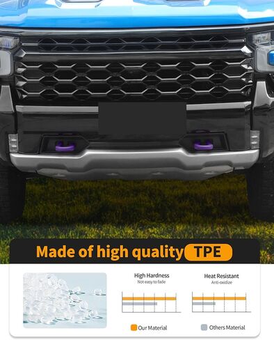Hoolcar Pink Tow Hook Covers Fit for 2014-2024 2025 Chevy Silverado/GMC-Sierra Front Bumper Tow Hooks Rubber Protector Trim Exterior Accessories in Saudi Arabia