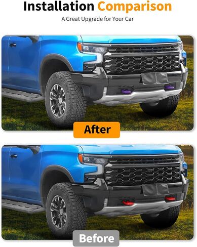 Hoolcar Pink Tow Hook Covers Fit for 2014-2024 2025 Chevy Silverado/GMC-Sierra Front Bumper Tow Hooks Rubber Protector Trim Exterior Accessories in Saudi Arabia