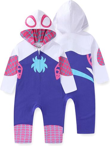 غطاء بقلنسوة للفتيات من Marvel Spider-Gwen Ghost Spider Girls Cosplay للأطفال الصغار والكبار in Saudi Arabia