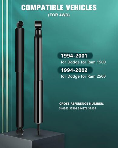 4x Struts AUTOMUTO Shock Absorbers Fits 1994-2001 for Dodge for Ram 1500,1994-2002 for Dodge for Ram 2500 with 344365 344376 Auto Shocks - Front Rear in Saudi Arabia