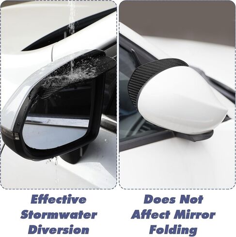 4 PCS Car Rear View Mirror Rain Visor Guard, Mirror Rain Visor Eyebrow Side Mirrors Rains Guards Waterproof Mirrors Rains Eyebrow Cover for Most Car, Truck in Saudi Arabia