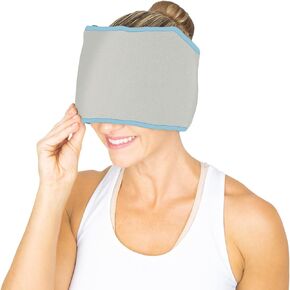 Arctic Flex Migraine Headache Relief Ice Head Wrap - Headaches Ice Pack Cap - Flexible Cold & Hot Gel Hat Eye Mask for Injuries to Neck, Shoulder Tension Pain - Freeze, Heat Therapy - Kid, Men, Women