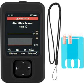 Dexcom G7 Receiver Case with Long Lanyard and 2PCS Screen Protector (Black) in Saudi Arabia