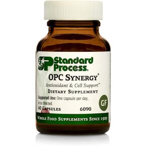 Standard Process OPC Synergy - Whole Foods Cognitive Health, Brain Health and Brain Support, Eye Support and Eye Health with Bilberry, Grape Seed Extract, Green Tea Powder, and More - 40 Capsules