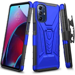 Rome Tech Belt Clip Holster Case for Motorola G Stylus 2022 5G 6.8" - Dual Layer Shockproof Cell Phone Cover with Kickstand - Heavy Duty Moto G Stylus 2022 5G Phone Case with Clip On - Black