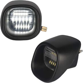 LED License Plate Light Lamp Assembly Compatible with 1998-2004 Chevy S10 Blazer GMC Sonoma Jimmy Oldsmobile Bravada Pickup Truck Black housing 6000K White, Pack of 2
