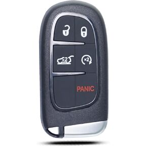 Smart Key Fob Remote Replacement Fits for Jeep Cherokee 2014 2015 2016 2017 2018 2019 2020 2021 GQ4-54T Keyless Entry Remote Start Control 68141580AG 433 MHz 5 Buttons