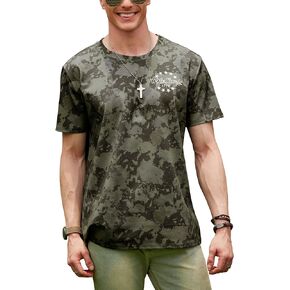Arvilhill Men's 4th of July Short Sleeve Shirt Patriotic American Flag T-Shirt