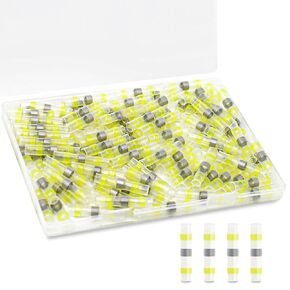 120PCS Solder Seal Wire Connectors, Heat Shrink Wire Butt Connectors, 16-14 AWG Waterproof Solder Stick Wire Connectors.
