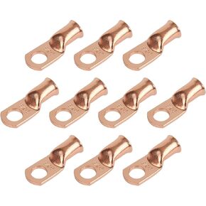 10 قطعة 1/0 AWG-3/8 "(M10) أطراف حلقية عروات البطارية 0 مقياس كابل البطارية ينتهي العروات السلكية الثقيلة 0 محطات قياس العروات النحاسية موصلات طرفية البطارية in Kuwait