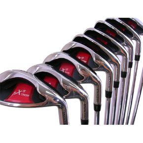Wide Sole iBRID Iron Set Senior Men's Complete 8-Piece Iron Set (4-SW) Right Handed Senior Flex A Flex Club with Premium Men's Arthritic Grip