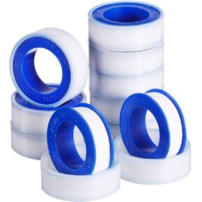 Skylety Plumber Tape, Thread Seal Tapes PTFE Pipe Sealant Seal Tape Industrial Sealant Tape for Shower Head, Pipe Sealing1/2 by 520 Inches, White