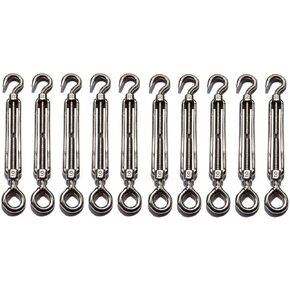 Penta Angel M6 Hook Turnbuckle Stainless Steel 304 Eye Turnbuckle Wire Rope Tension (10)