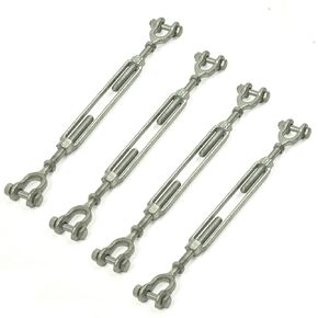 1/2 Inch X 12" Turnbuckle Hook, Jaw and Jaw Turnbuckle, Heavy Duty Hot Dipped Galvanized Steel, 2,200lbs Working Load Limit, 1/2" Threaded Diameter X 12" Durable, Strong and Durable(1 Pack)