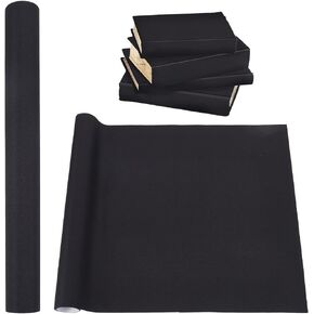 BENECREAT 47.25x15.75 Inch Black Binding Cloth, Cover Fabric Surface with Paper Backed Nylon Fabric for Binding Scrapbooking DIY Crafts Scrapbooking
