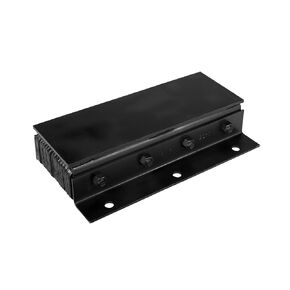 T Series Steel Faced Rubber Dock Bumper, Rectangular, Laminated, Vertical Mount, Flat Plate One Side, 3 Holes, 20" Length, 11" Width, 5-1/4" Depth