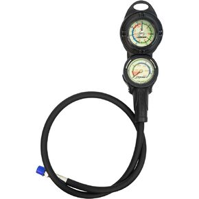 Cressi Console PD2 - Scuba Diving Pressure and Depth Gauge with Hose: Made in Italy