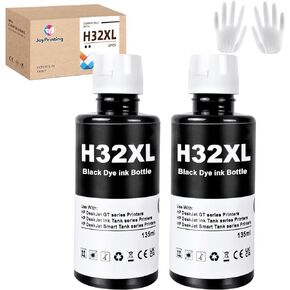 32XL Black Ink Bottle Compatible HP 31 32XL Ink Work for Smart Tank 7301 7001 7602 5000 6001 5101 5102 Plus 651 551 455 457 450 All-in-One Ink-Tank (135ML 32XL Black, 2 Pack) in Kuwait