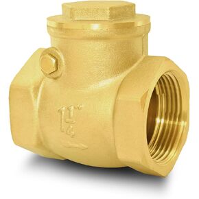 3" NPT Horizontal Check Valve, Brass Non Return Swing Check Valve to Prevent Water Backflow, Level One Way Counterflow Valve to Prevent the Medium Backflow for Oil Water Gas Air（3", DN80）