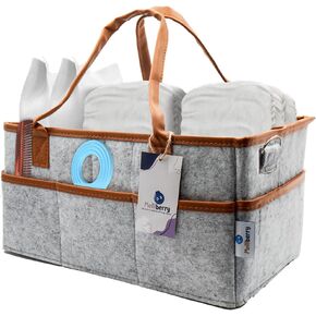Diaper Caddy Organizer - Baby Diaper Caddy Organizer with Baby Organizers and Storage - Baby Organizer for Nursery Diaper Baby Registry Must Haves - Baby Basket Diaper Organizer Caddy
