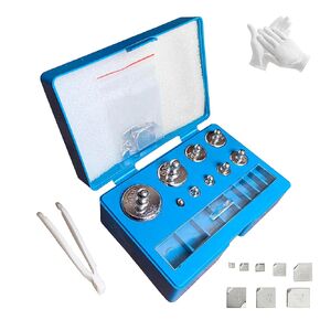 Calibration Weight 17PCs/Set,10mg to100g Totol:211g Weights Precision Balance Scale with Tweezers & Gloves for Digital Jewellery Scale Lab Educational Science