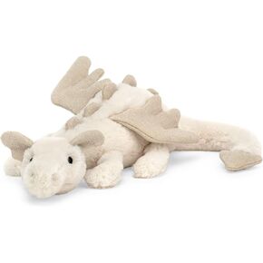 Jellycat Snow Dragon Stuffed Animal, Medium 19.5 inches | Mythical Plush Toy | Classic Children's Gift