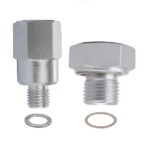 LS Swap Oil Pressure Sensor Adapter M16 x 1.5 to 1/8 NPT & Coolant Temp Sensor M12x1.5 to 3/8 NPT for All GM LS Series Engines LS1 LSX LS3 5.3L 6.0L 6.2L