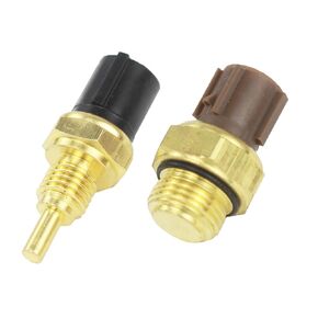 Coolant Temperature Sensor and Cooling Fan Switch Set Replacement for Honda Acura CR-V Civic Odyssey Accord 37870-PJ7-003 37760-P00-003 (Pack of 2)