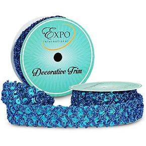 Expo International Yard Sereia Sequin Spool Trim, 3 Yards, Gold