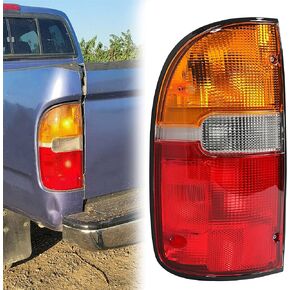 HECASA Tail Light Assembly Compatible with 1995-2000 Toyota Tacoma Driver Side Signal Brake Lamp Taillight W/Bulb(s) Replacement for TO2800116