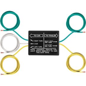 CURT 58240 Non-Powered 3-to-2-Wire Splice-in Tail Light Converter, Not Compatible with LED Lights