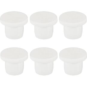 MECCANIXITY Silicone Rubber Hole Plug Soft Flexible Stopper for 9-10mm Hole White 6 Pieces