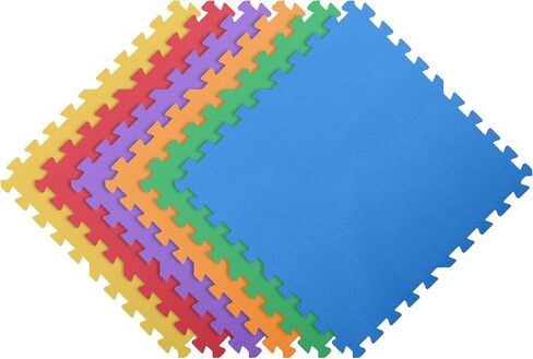 سجادة لعب الأطفال الناعمة غير السامة من شركة Flooring Inc، مقاس 1/2 بوصة، سجادة لعب للأطفال الصغار، سجادة لعب أحجية الصور المقطوعة، سجادات أرضية إسفنجية للأطفال والرضع، بلاط متشابك من إسفنج EVA لصالة الألعاب الرياضية، والحضانة، وغرفة اللعب | قوس قزح، 30 ب in Saudi Arabia