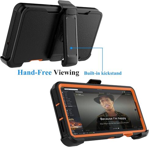 حافظة Njjex لهاتف Moto Edge Plus 2022، لهاتف Motorola Edge+ 5G UW 2022/Edge 30 Pro/Edge X30 حافظة مع مشبك حزام، واقي شاشة مدمج عالي التحمل وحافظة دوارة ومسند غطاء هاتف صلب [كحلي] in Kuwait