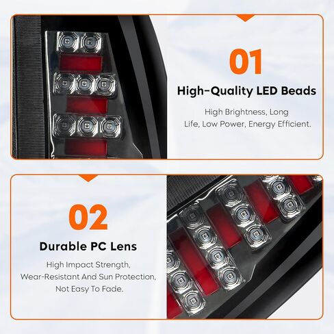 ضوء خلفي LED لسيارة Chevy & GMC C1500 K1500 88-99، C1500 C2500 Suburban 92-99، C2500 C3500 K2500 K3500 88-00، Chevy Silverado 94-98، Blazer 92-94، Tahoe 95-99، Cadillac Escalade 99-00، جي إم سي يوكون 92-00 in Kuwait