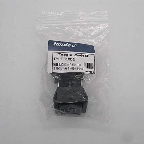 Twidec/2Pcs Rocker Switch 6 Pins 3 Position ON/Off/ON AC 10A/125V 6A/250V DPDT Car Boat Black KCD4 Rocker Switch Toggle KCD2-203 in Saudi Arabia