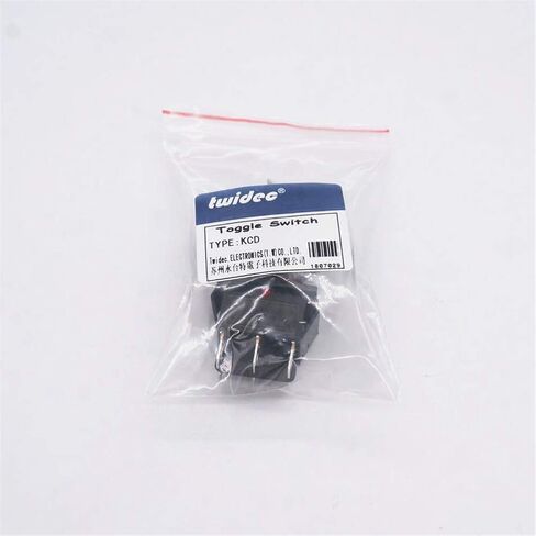 Twidec/2Pcs Rocker Switch 6 Pins 3 Position ON/Off/ON AC 10A/125V 6A/250V DPDT Car Boat Black KCD4 Rocker Switch Toggle KCD2-203 in Saudi Arabia
