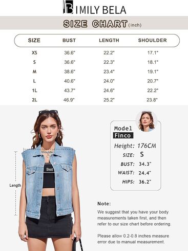 Imily Bela Womens Denim Vest Classic Button Down Sleeveless Jean Jackets Cropped Distressed Vest in Saudi Arabia